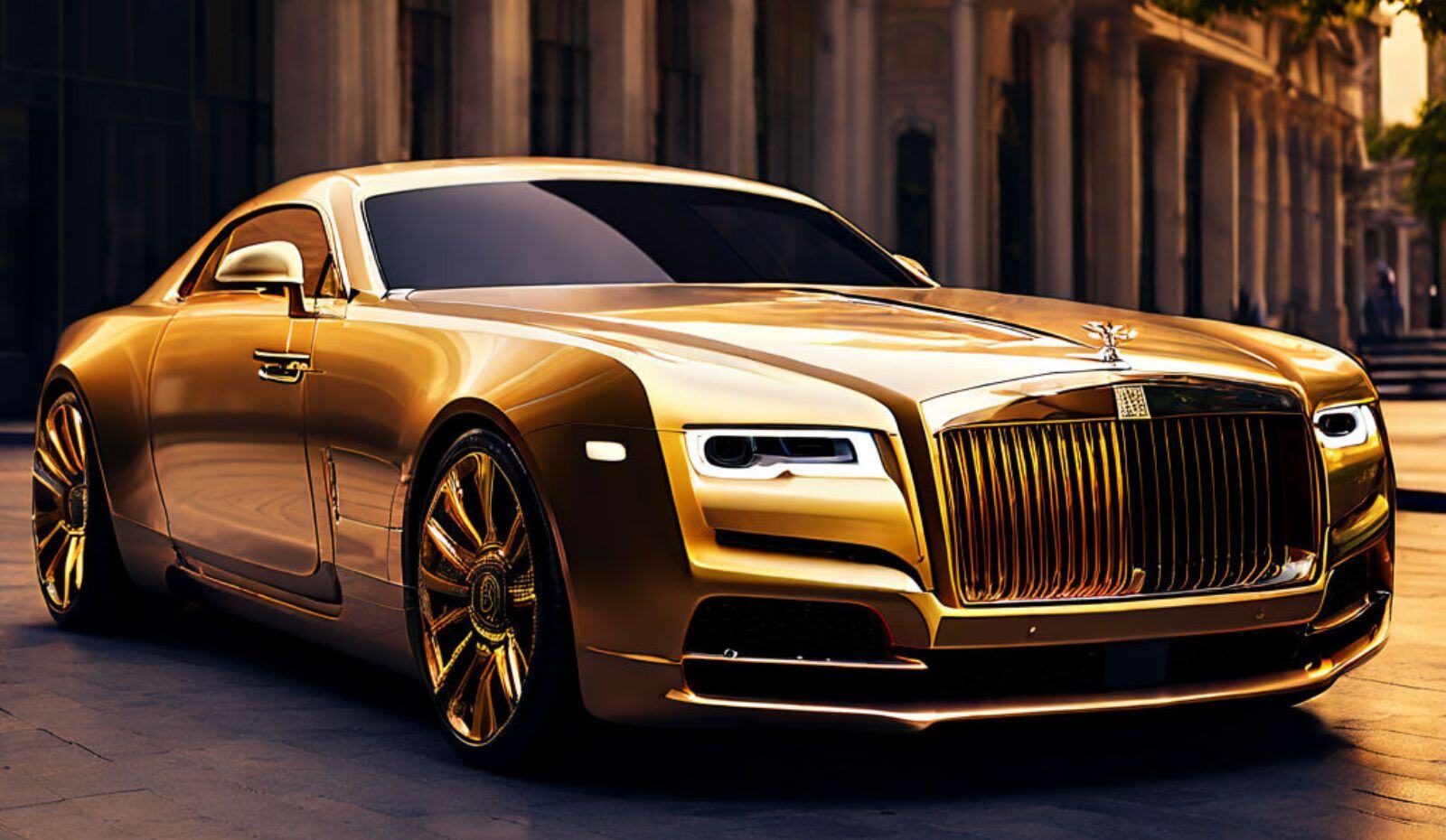 Gold Rolls Royce Phantom Limousine